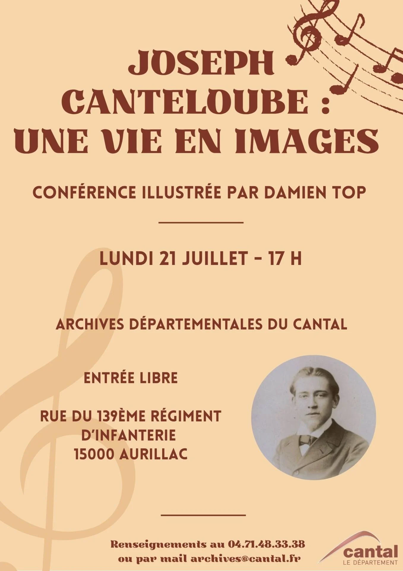 Affiche joseph canteloube aurillac 2025